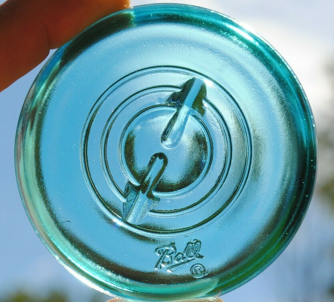 Vtg c. 1976 BALL® BLUE LID for BALL® IDEAL BICENTENNIAL WIRE BAIL CANNING JAR