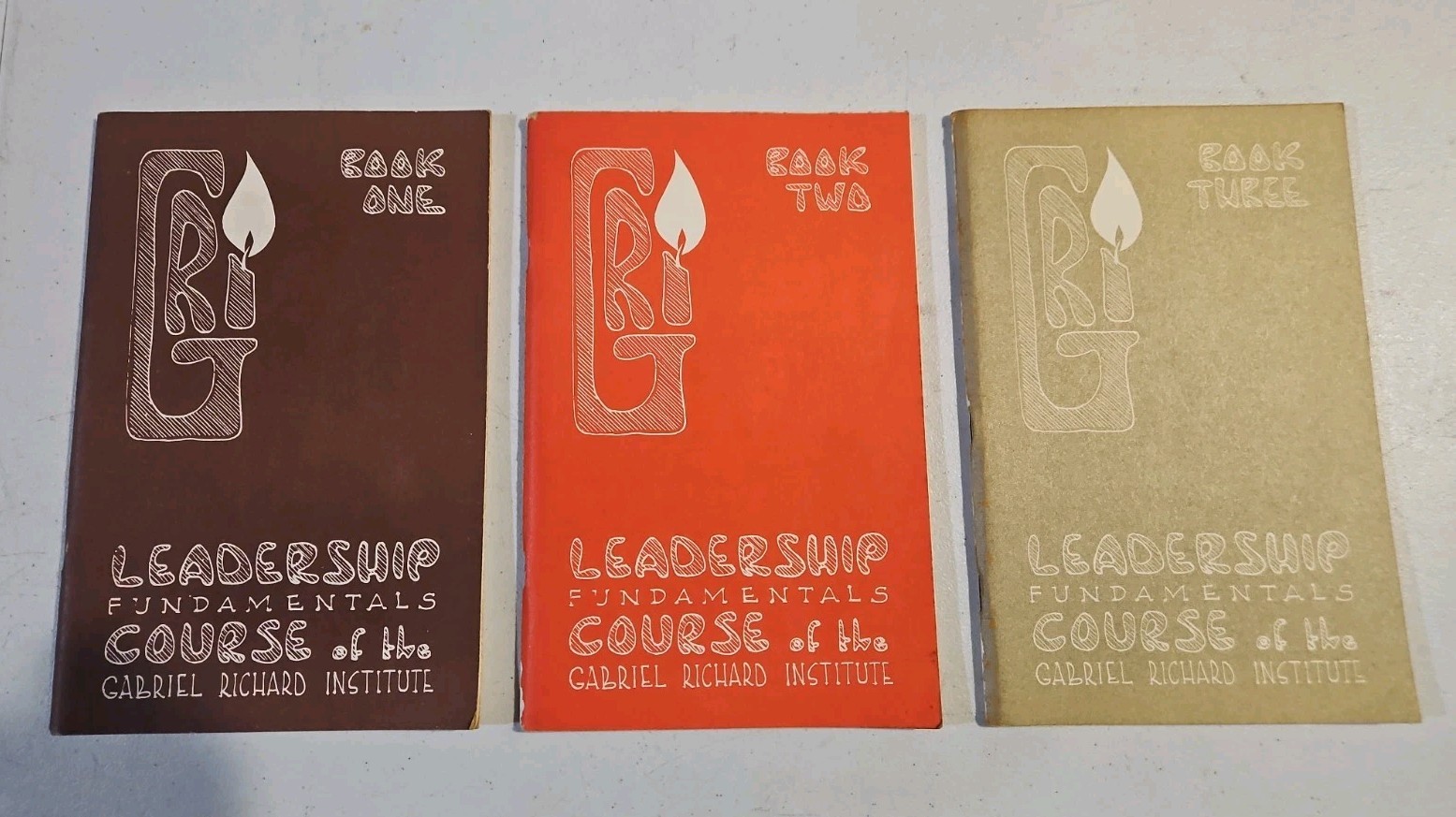 Vintage 1963 GABRIEL RICHARD INSTITUTE Leadership Fundamentals Course Book 1,2,3