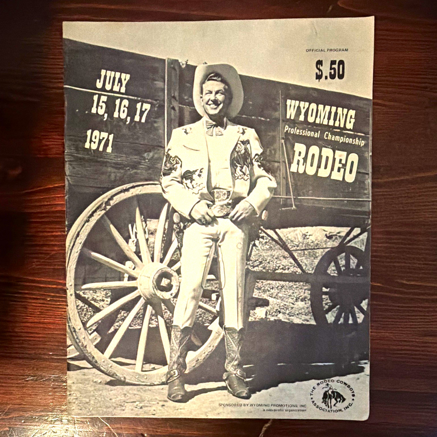 Official Program Wyoming Professional Championship Rodeo July 15-17, 1971