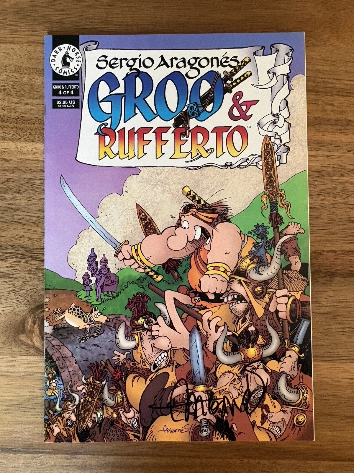 Groo & Rufferto #4 – SIGNED by Sergio Aragonés – VF/NM – Dark Horse Comics
