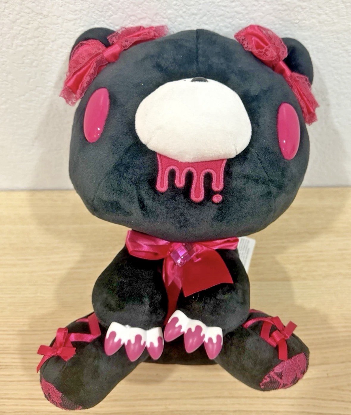 Gloomy Bear Chax GP Lace Up Black Ver. 12” Plush TAITO Limited Edition NWT