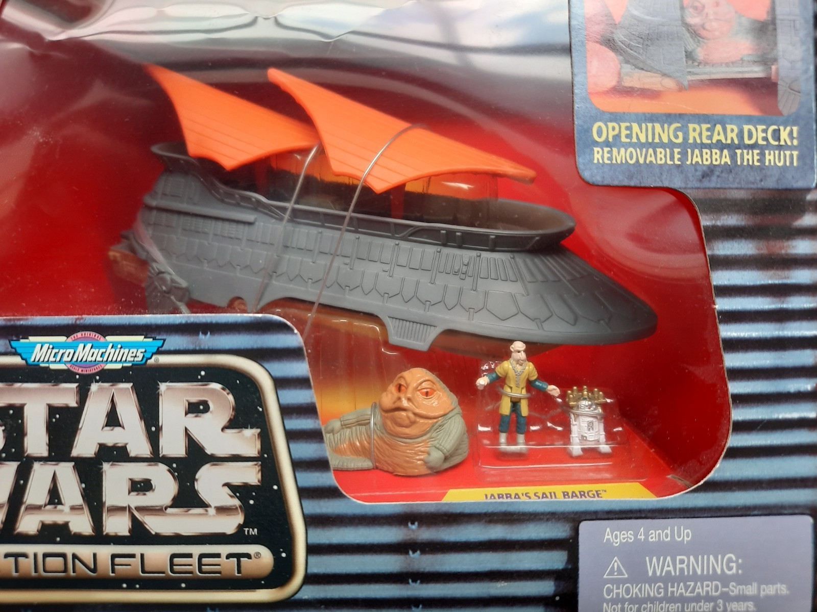 Star Wars Micro Machines Action Fleet Jabba\'s Sail Barge Yak Face and R2-D2 1997