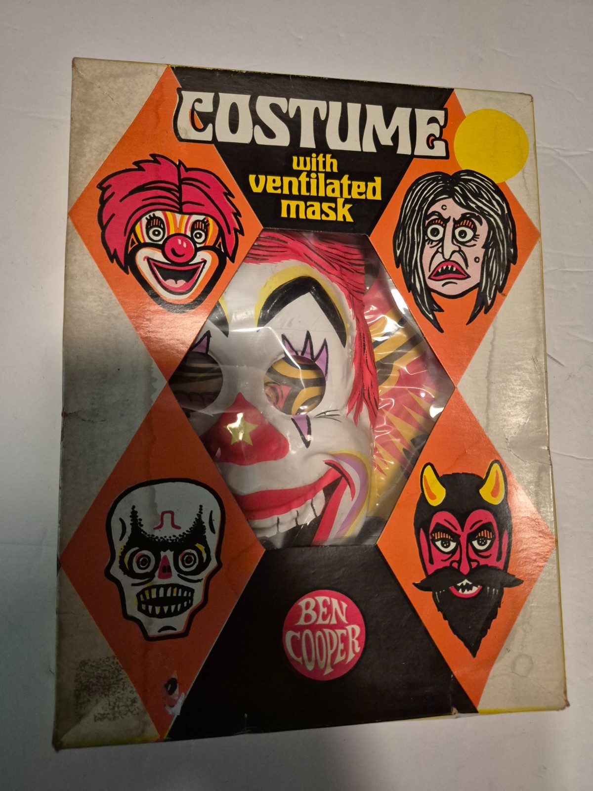 Vintage Ben Cooper NEW old stock SEALED Clown costume *read* 1970s