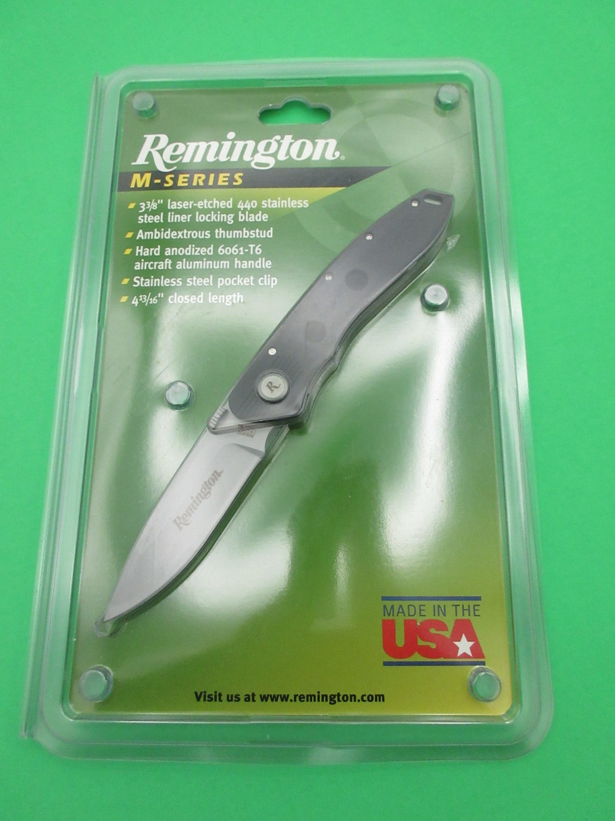 Remington M-Series 18352 Liner Lock Folding Pocket Knife USA New