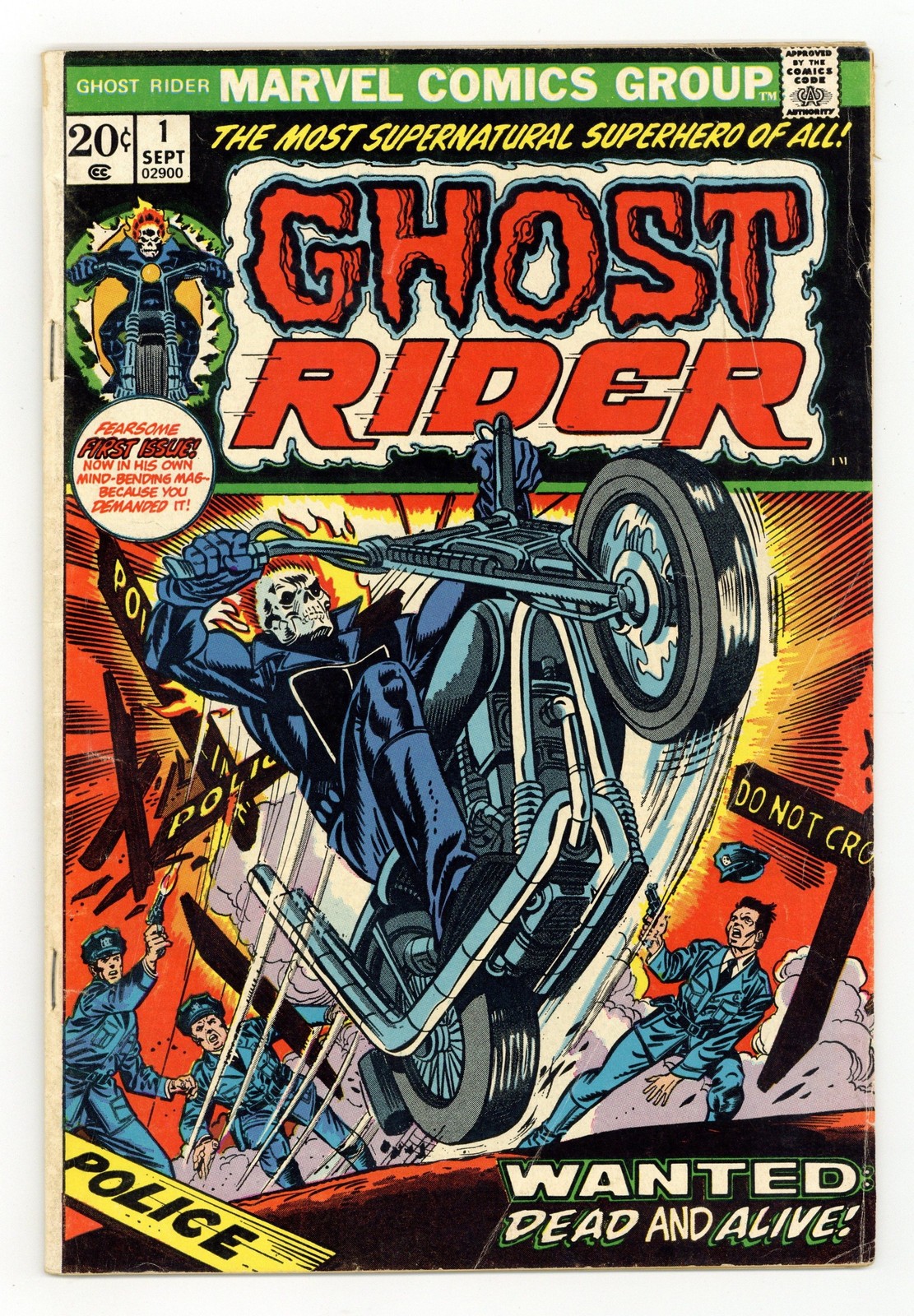 Ghost Rider #1 VG- 3.5 1973 1st app. Daimon Hellstrom (Son of Satan)