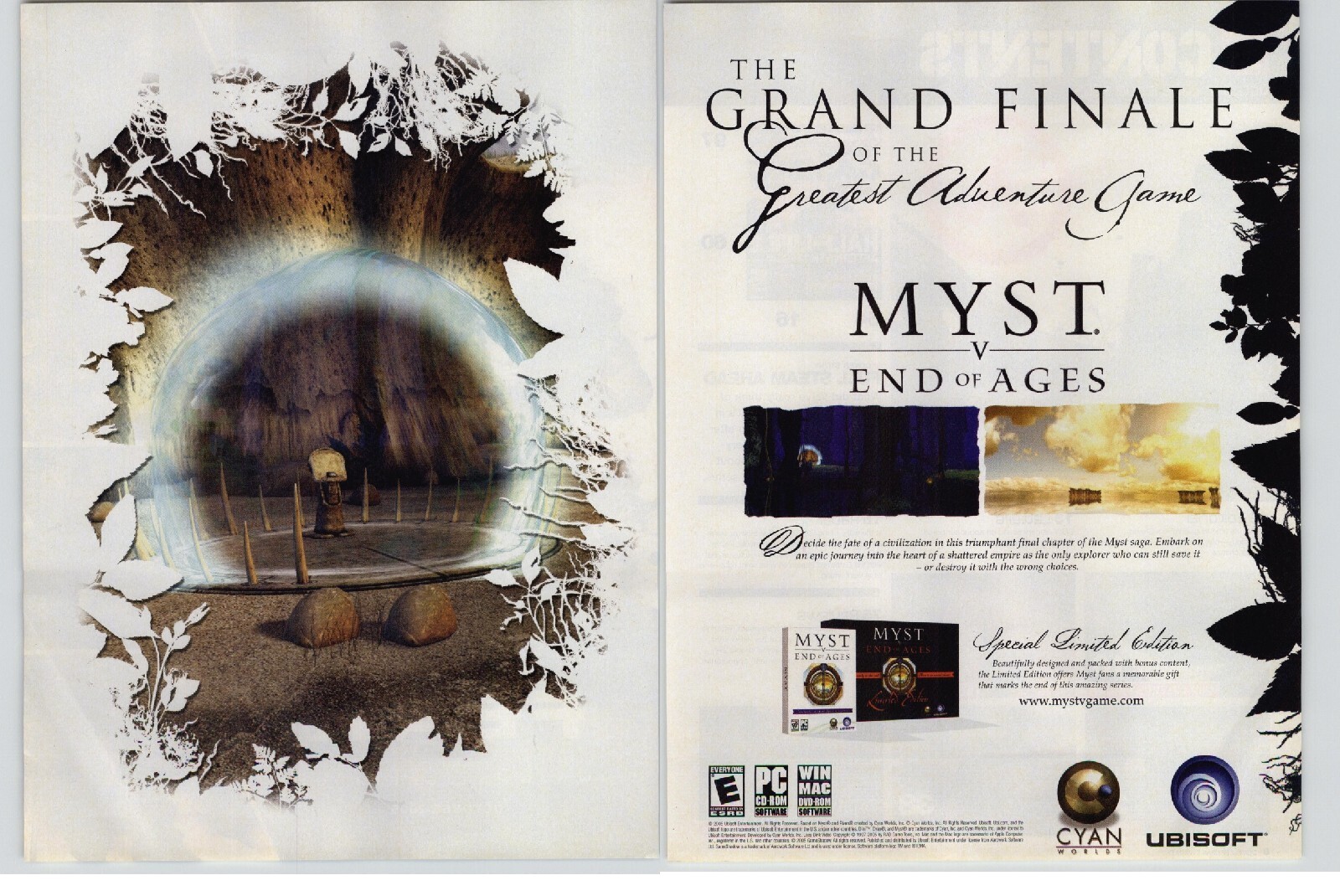Myst V End of Ages PC Adventure Video Game Art 2005 Vintage Print Ad/Poster