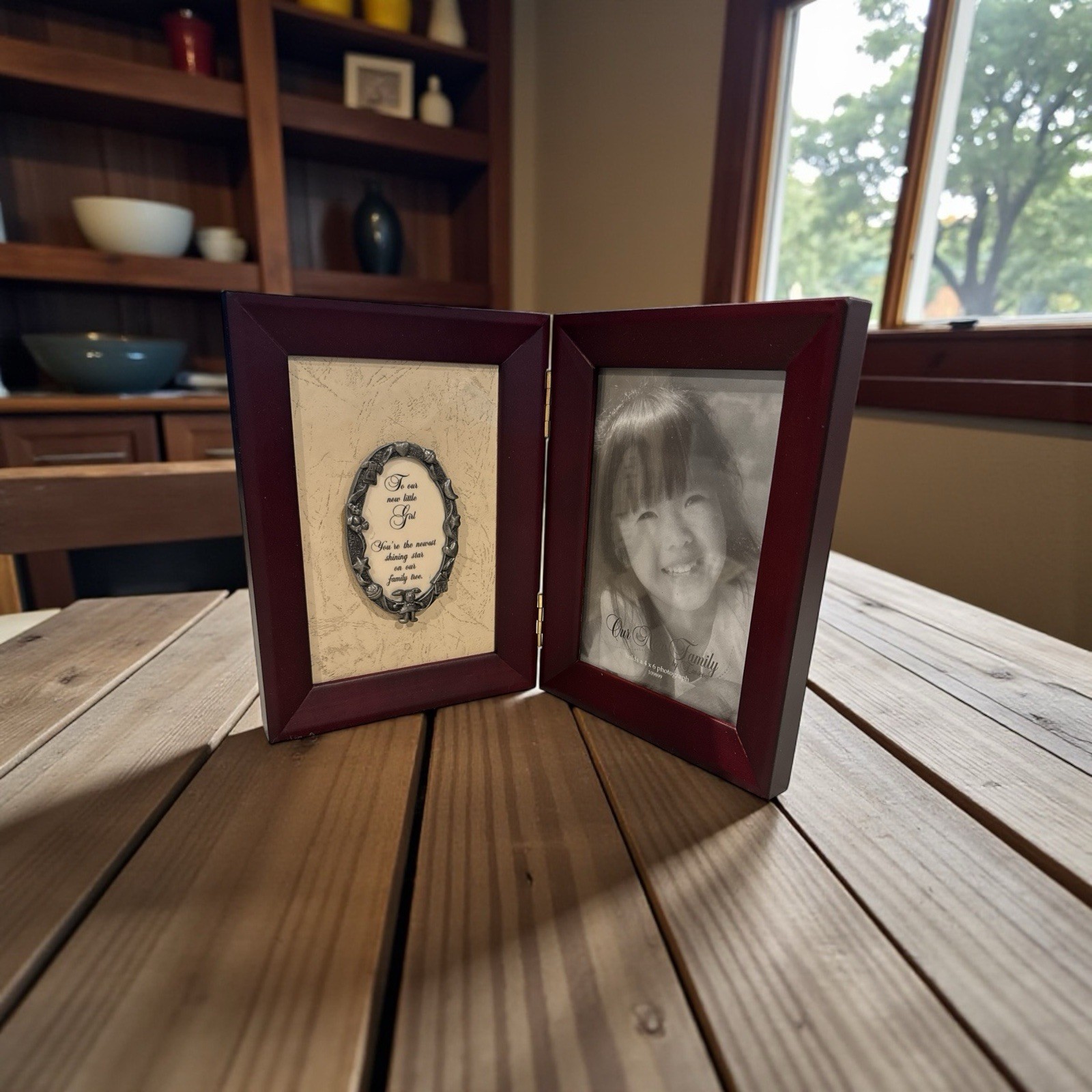 NIB Our New Family Enesco Adoption & Blended Family Girl Picture Frame