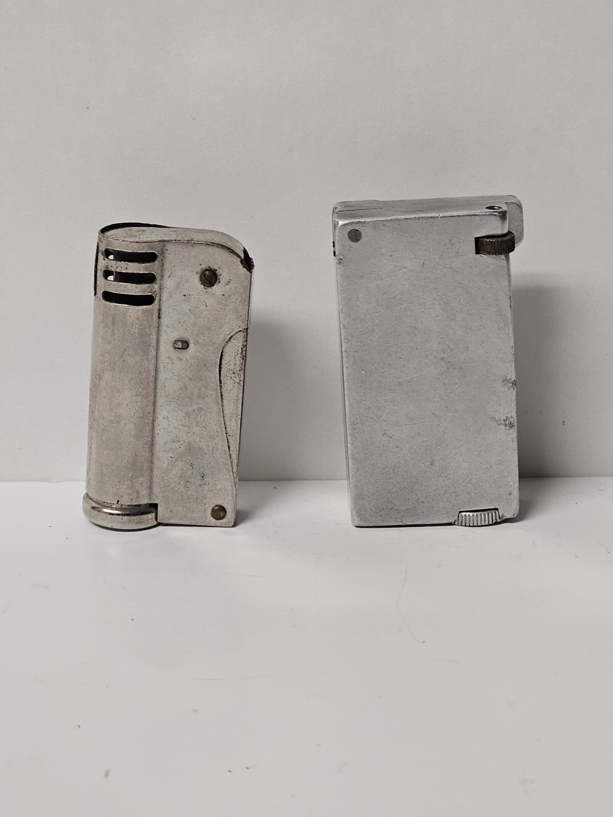 2 Vintage 1930-1940s Lighters (Aluminum Block, Squeeze Lighter)