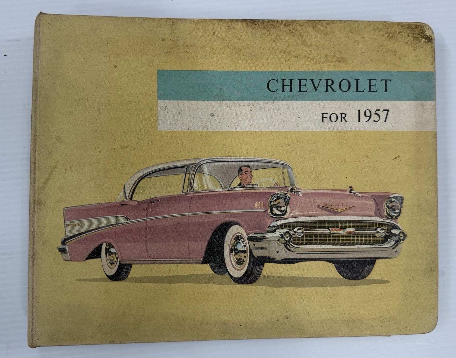 Rare 1957 Chevrolet Chevy Dealership Car Sales Album Book Missing Fabric Color