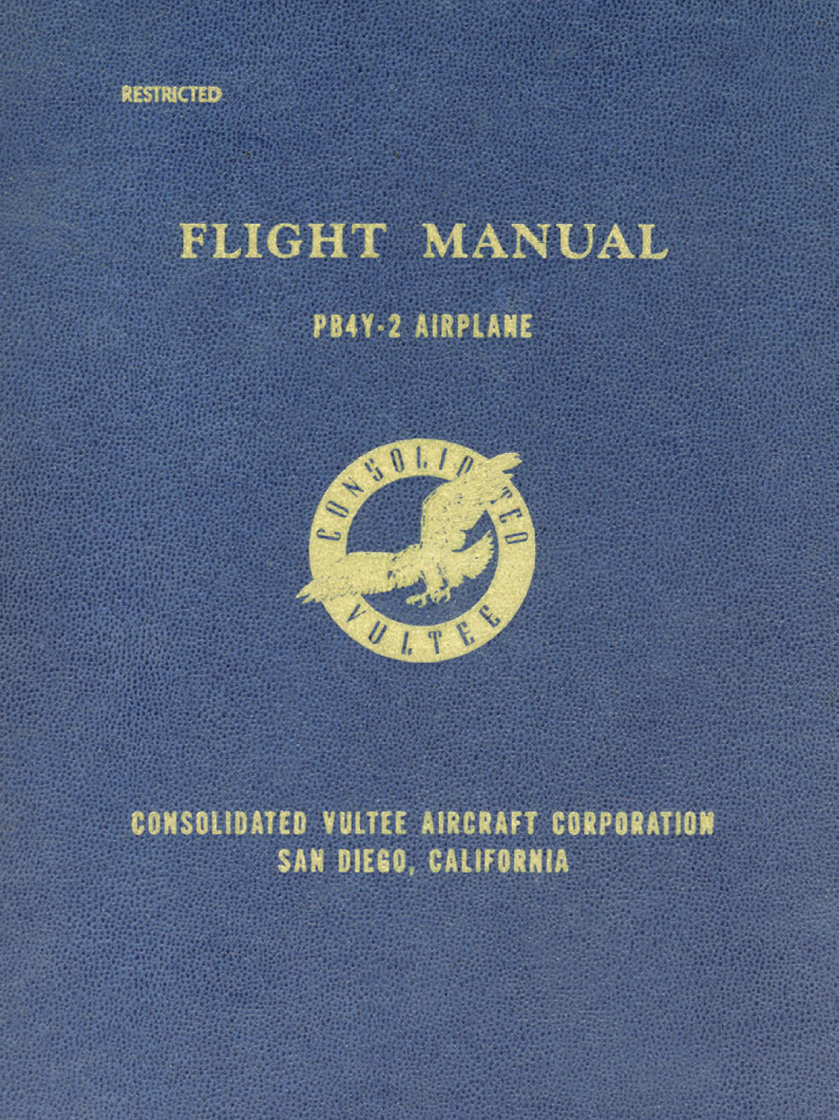 95 Page Navy PB4Y-2 Privateer Consolidated Vultee Flight Manual on CD