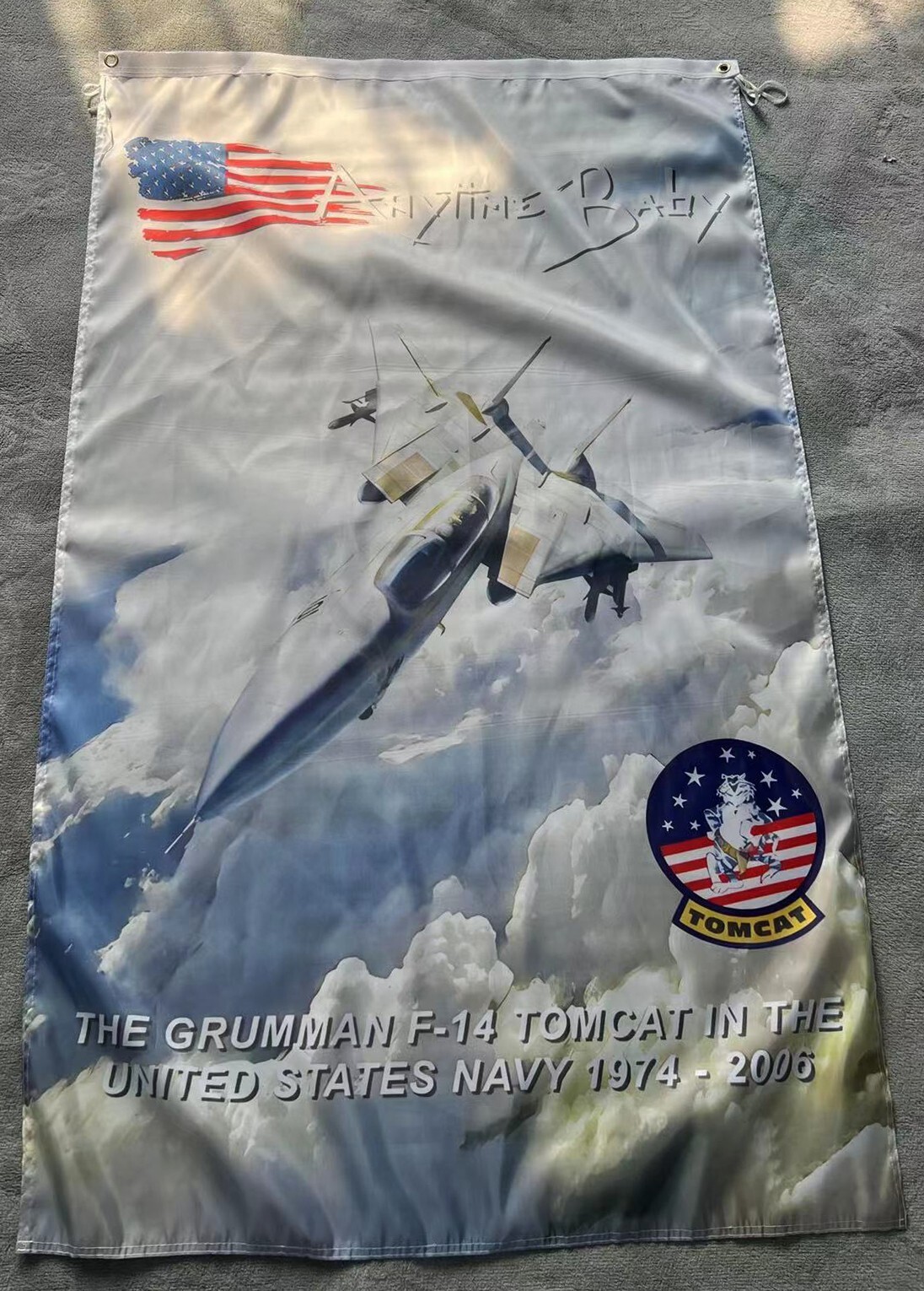 USN Grumman F14 In the United States NAVY 3x5 ft Single-Sided Flag Banner 