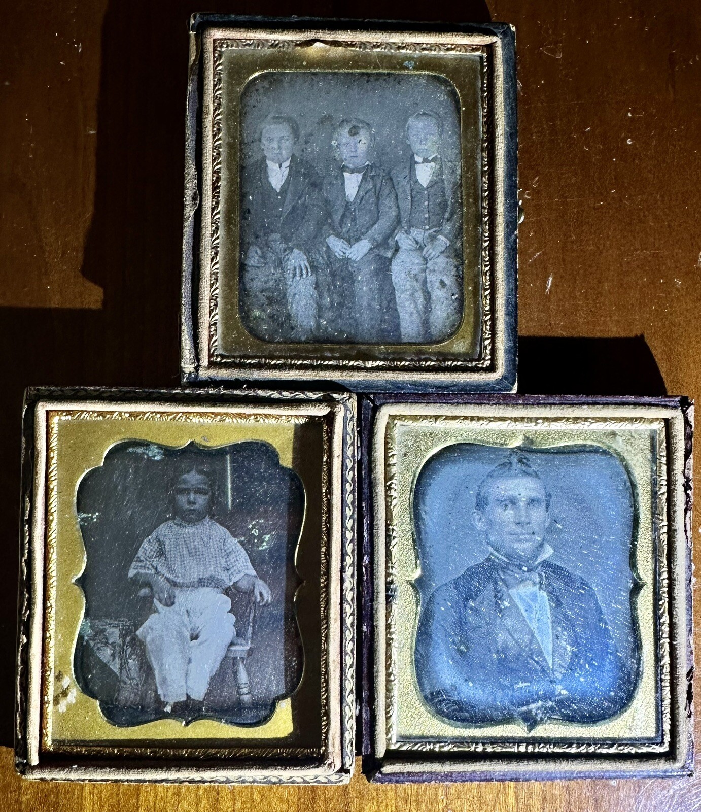 Lot Of 3 6th Plate Daguerreotypes