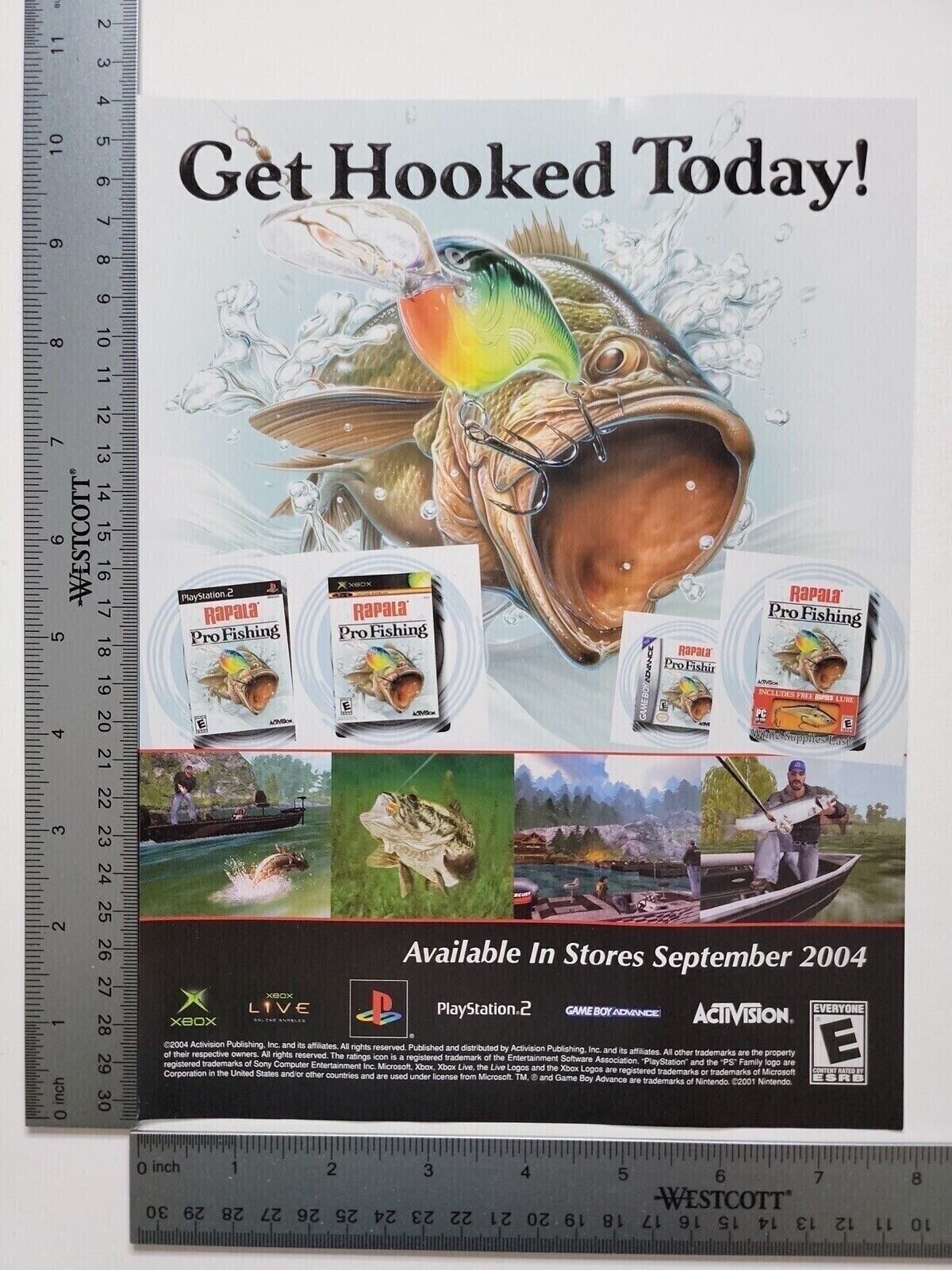 Rapala Pro Fishing Advertisement Original Print Ad / Poster Game Gift Art