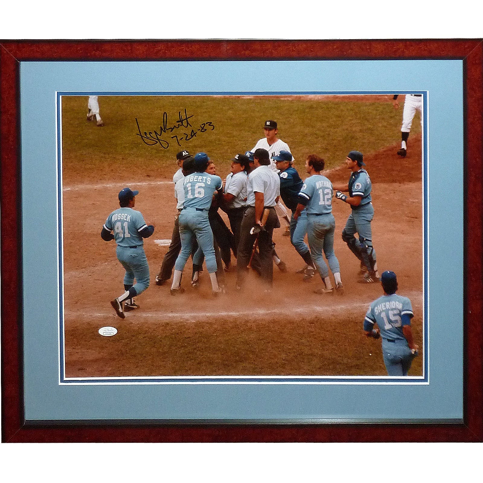 George Brett Autographed Kansas City Royals Framed 16x20 Photo 7-24-83