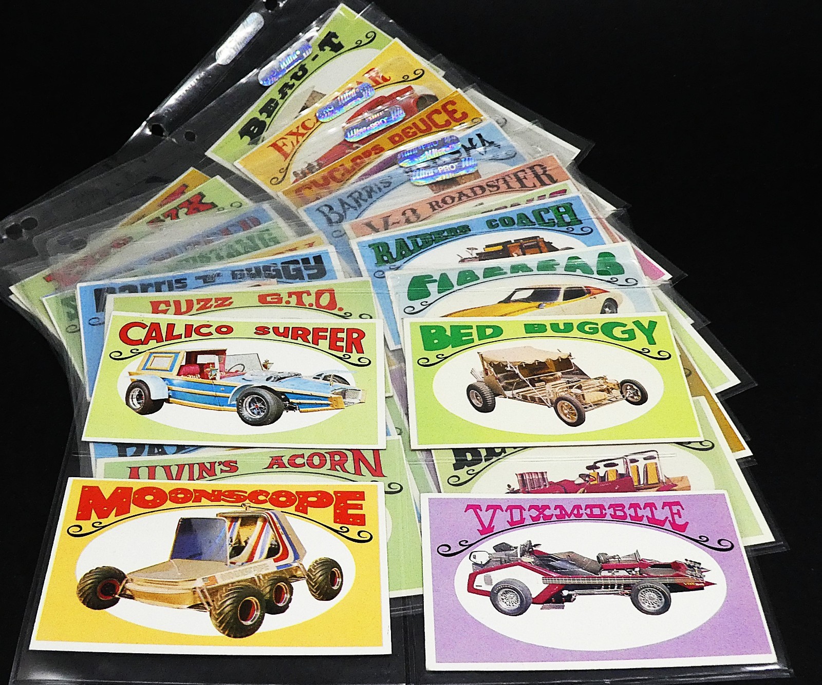 🚨 1970 Topps Way Out Wheels Trading Cards Full Set + Wrapper By George Barris