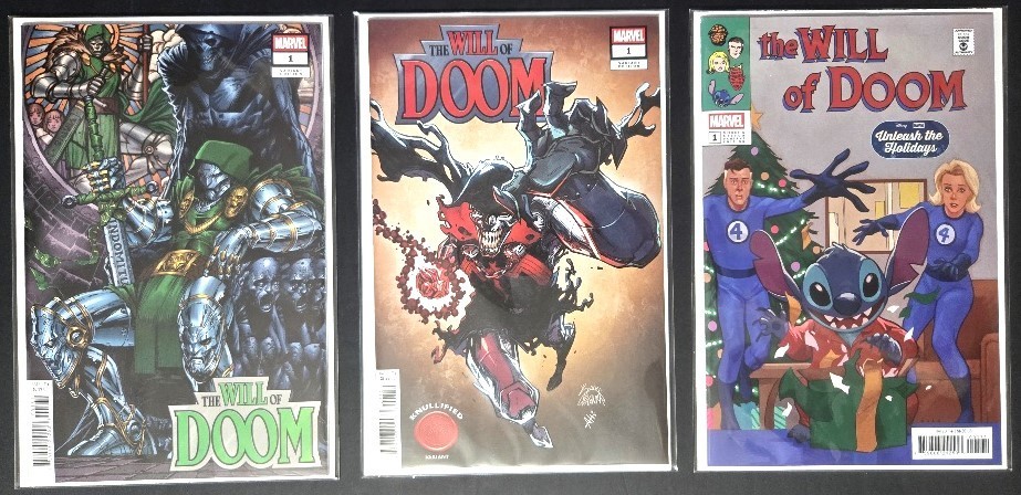 Will of Doom #1, Lot C, 3 Standard Covers, Marvel, NM/Better, 1st