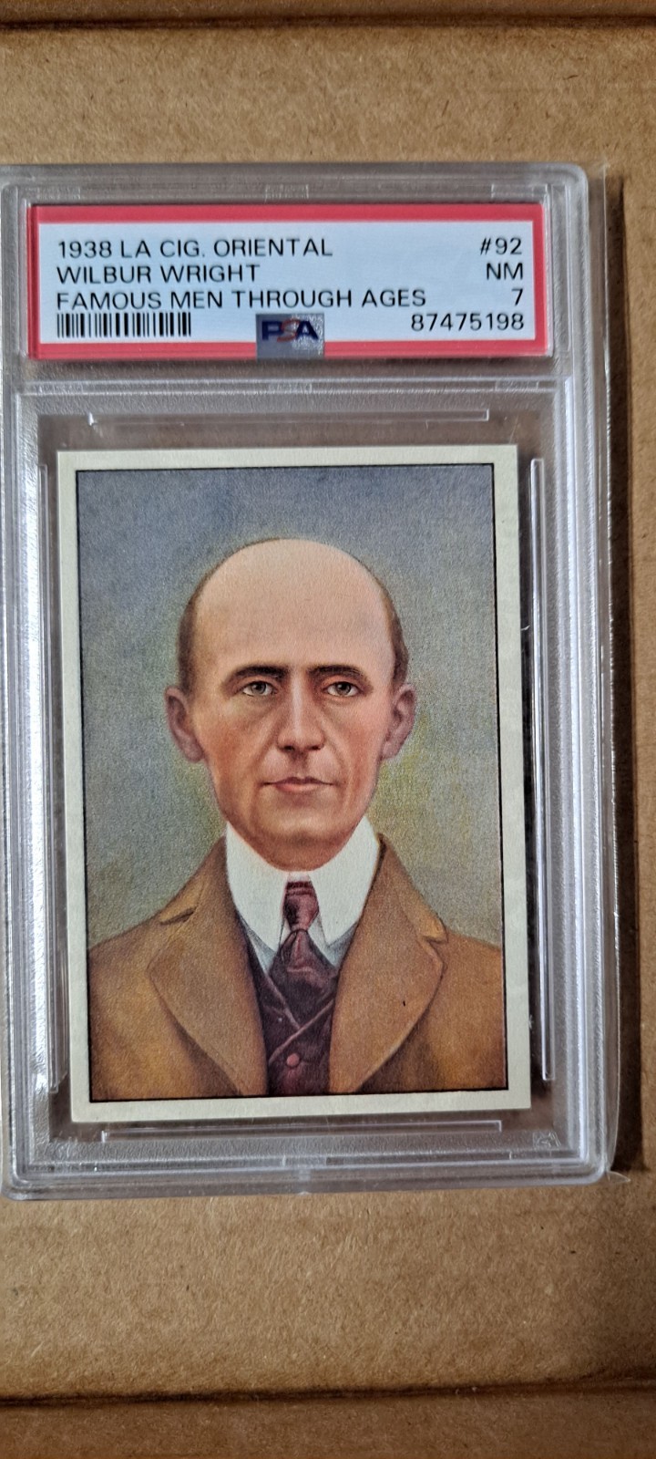 1938 LA Cig Oriental Famous Men Through the Ages #92 Wilbur Wright PSA 7 NM