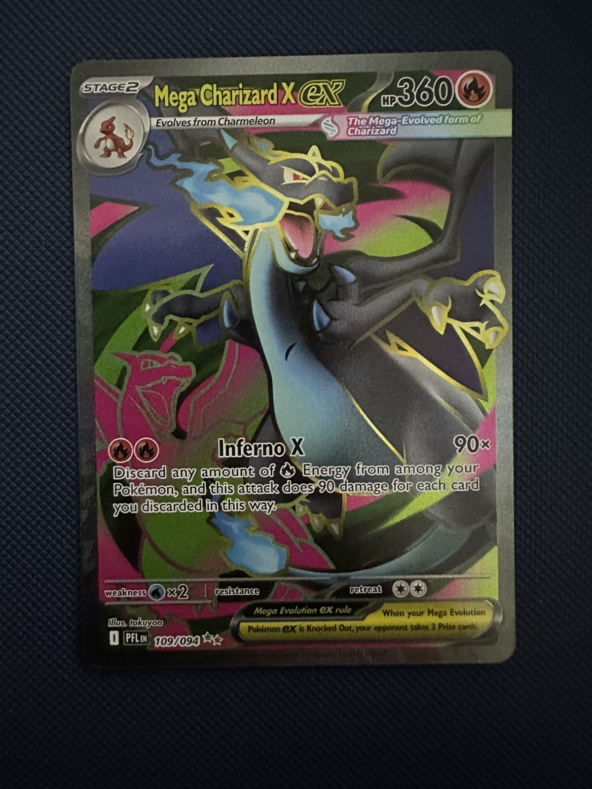 Pokemon TCG Mega Charizard X EX 109/094 Phantasmal Flames Full Art
