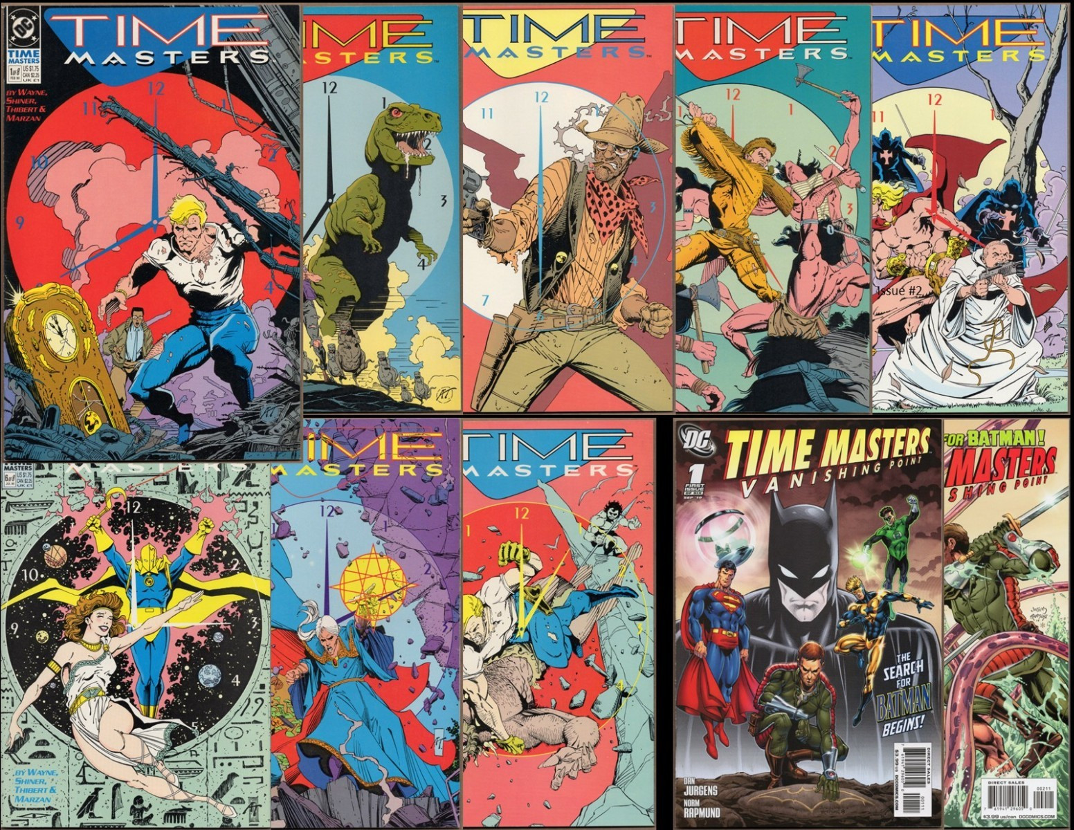 TIME MASTERS Set #1-8 1990 + V.P. #1 & 2 2010 DC 1ST Prints 🕧 RIP HUNTER VF++