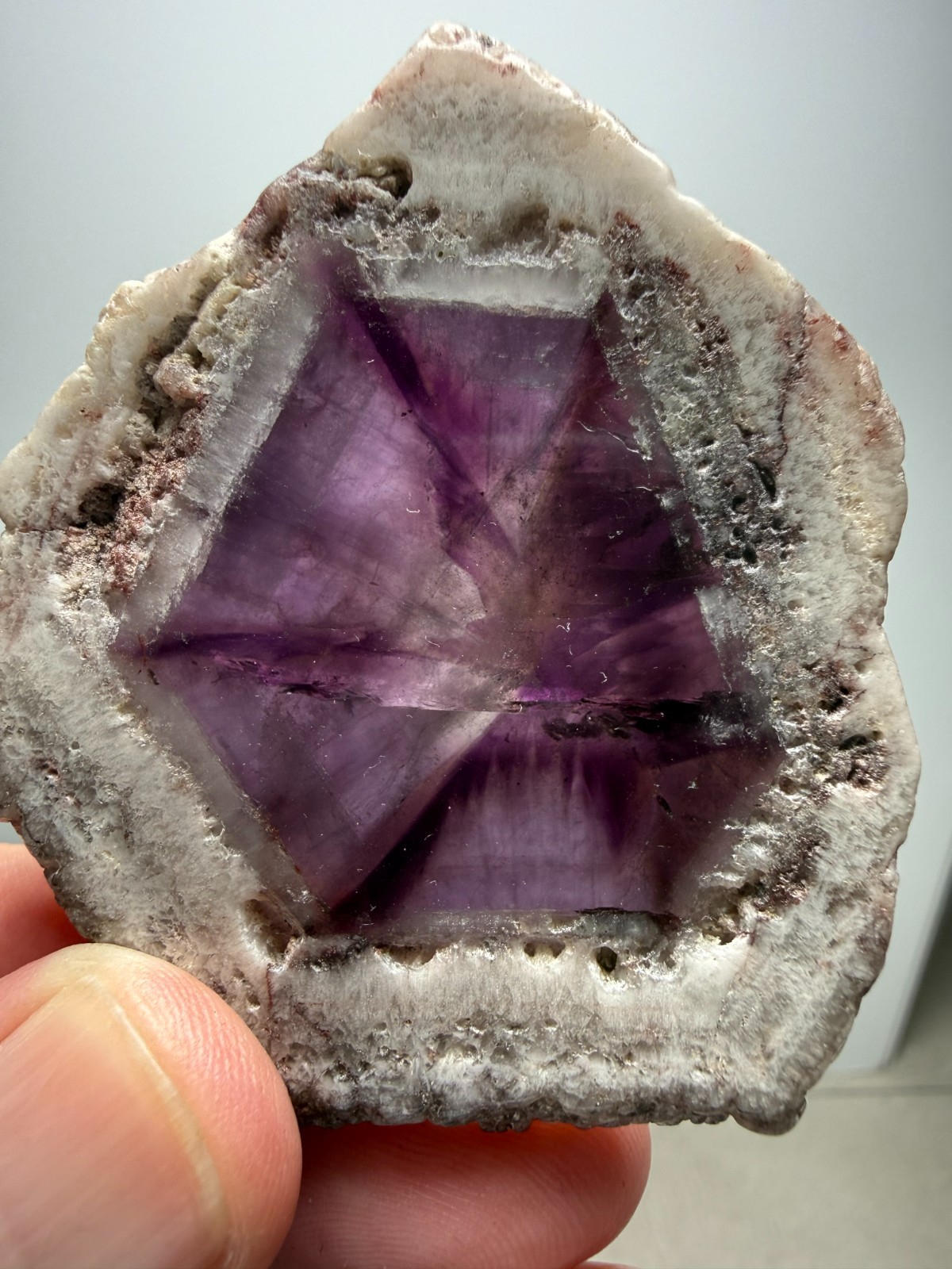 BEAUTIFUL Natural Amethyst Trapiche Polished Slice from Brazil- SALE $75