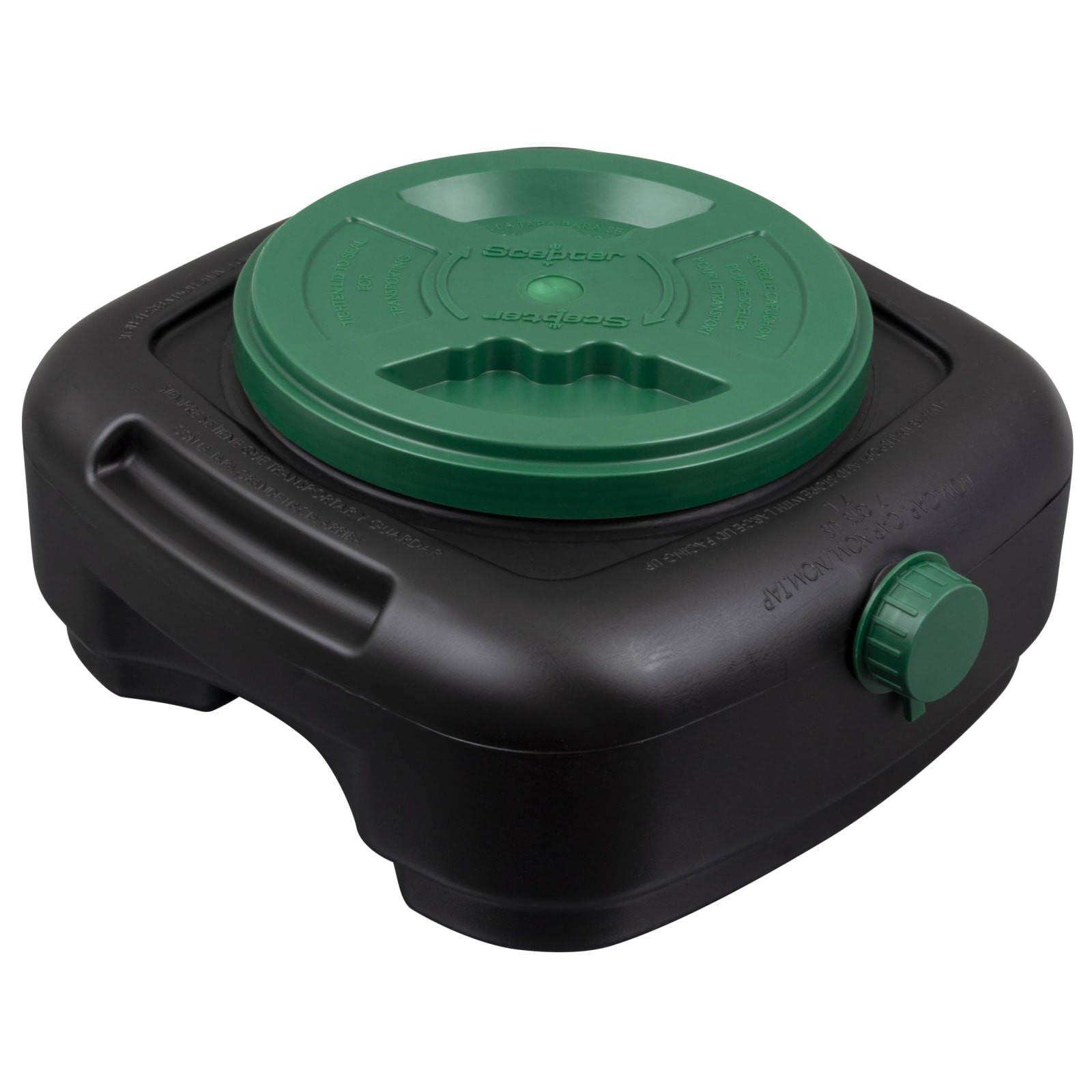 Scepter 7.3 Qt Lidded Oil Drain Pan Filter Screen Pour Spout Black Green