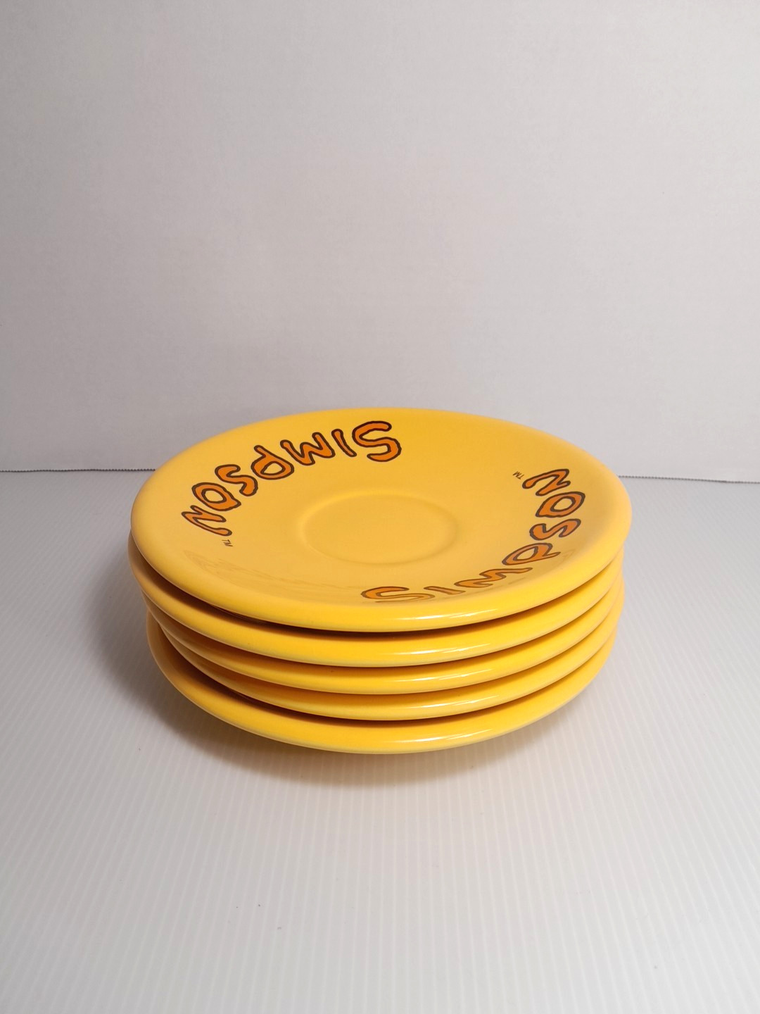5x RARE 1997 Tropico Paris The Simpsons Plates Yellow 8