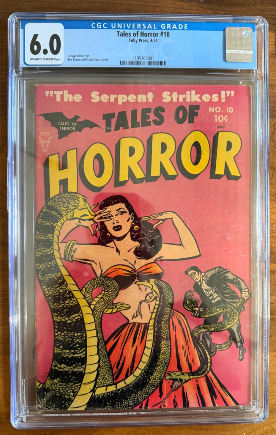 Tales of Horror #10 (April 1954) CGC 6.0 Pre-Code Horror - Snakes RARE