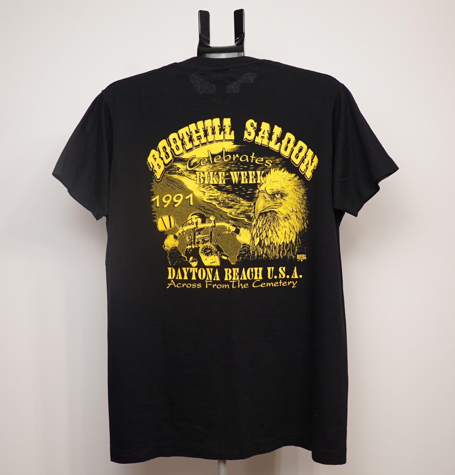 Vintage 1991 Boothill Saloon Harley Daytona Beach Bike Week Men's XL T-Shirt