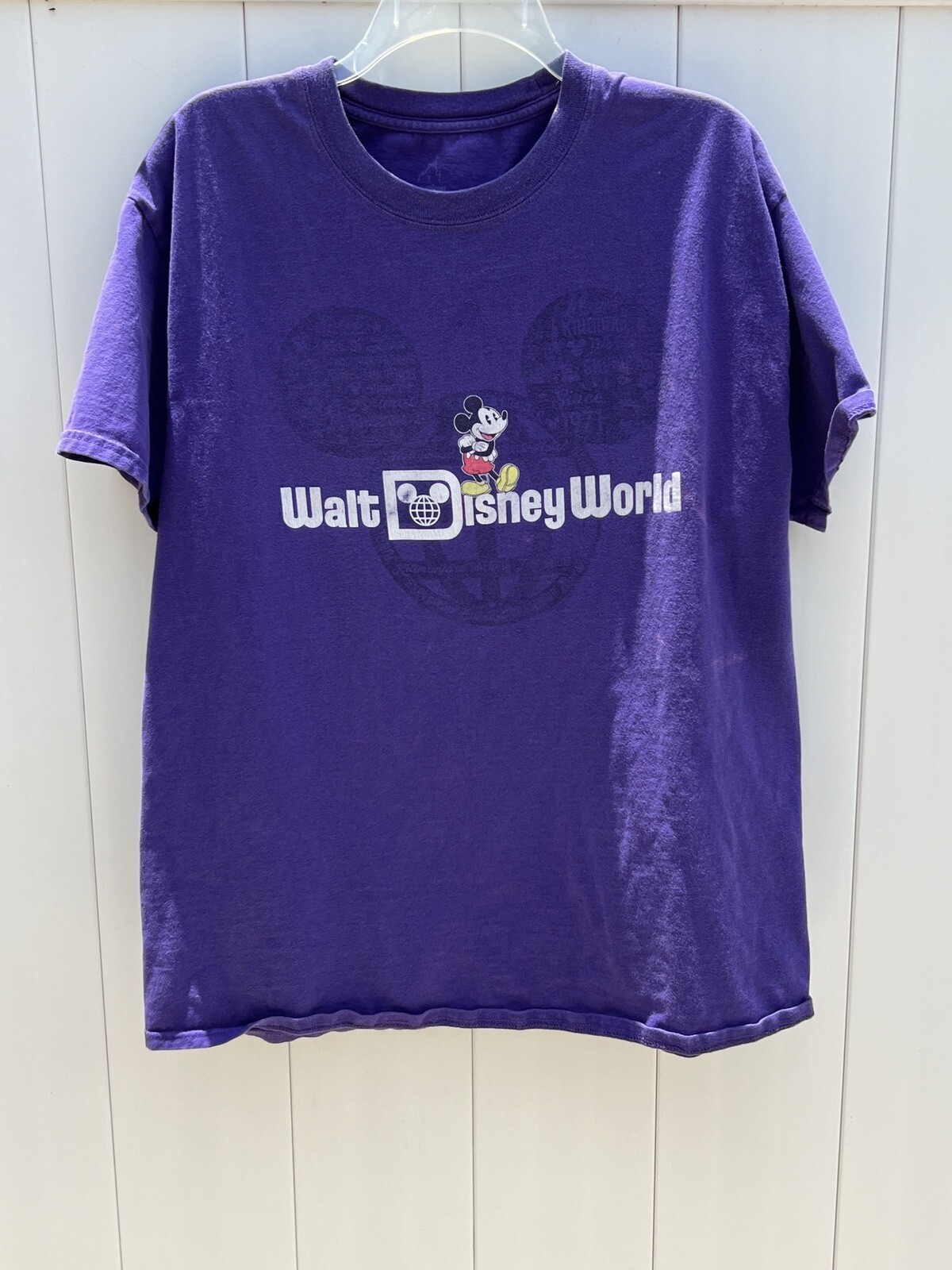 Walt Disney World Purple Mickey Mouse Short Sleeve T-Shirt Large