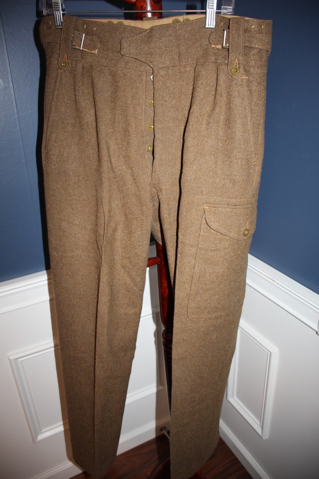 Choice Original 1962 d. British Army Green Wool Battle Dress Uniform Trousers
