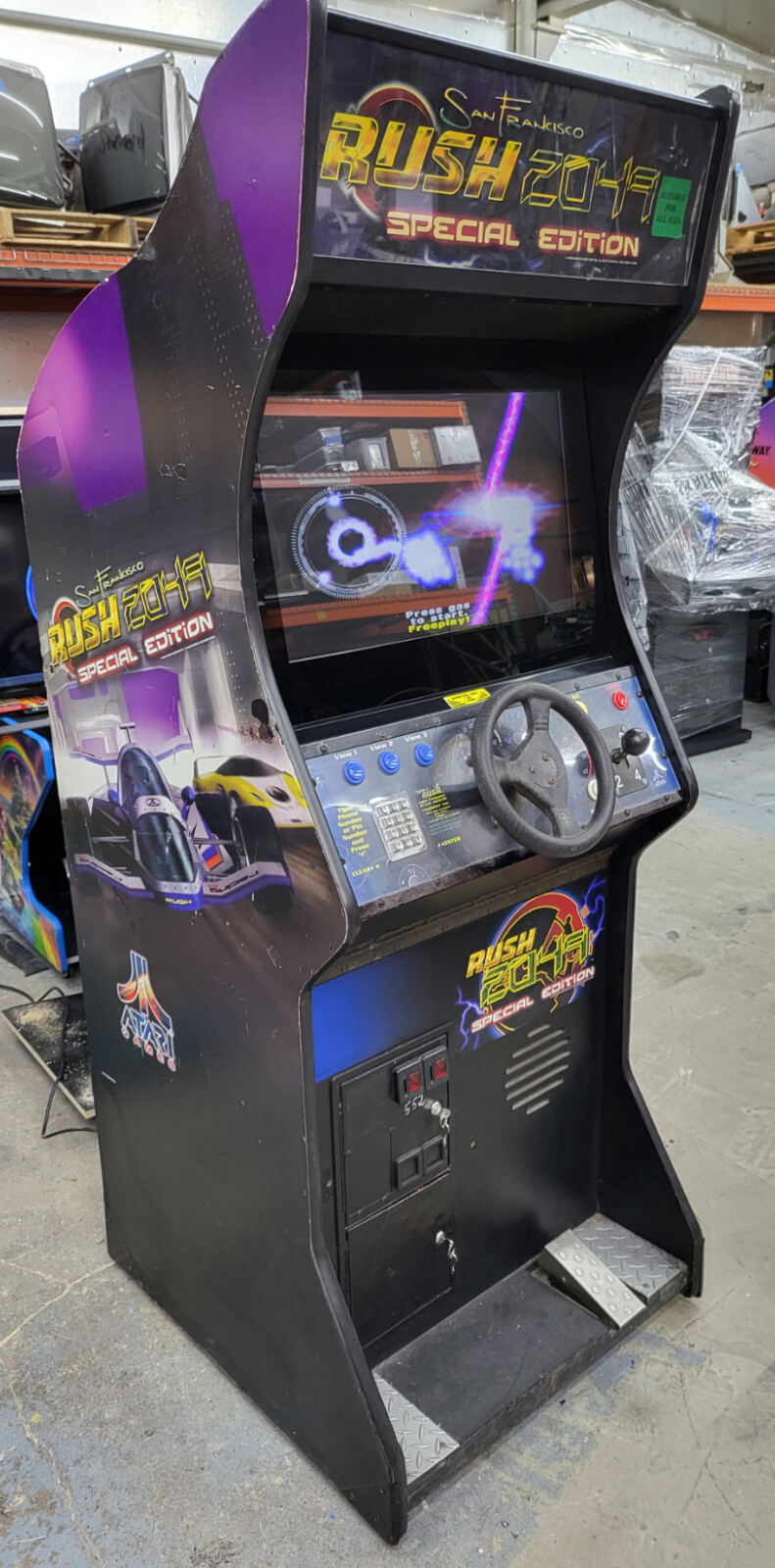 RUSH 2049 Stand Up Arcade Driving Racing Video Game San Francisco Driver 27