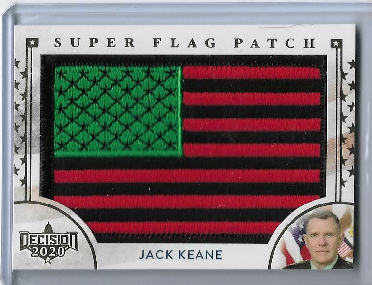 RARE 2020 DECISION GENERAL JACK KEANE SUPER FLAG PATCH HOLIDAY CARD #SF20 ~ QTY