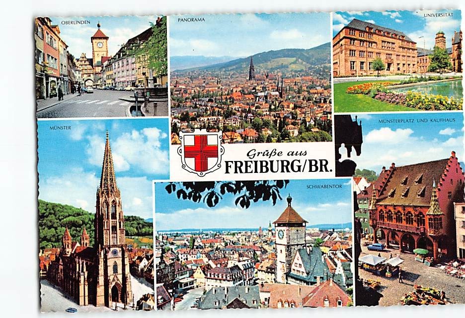 Postcard Grüße aus Freiburg Germany