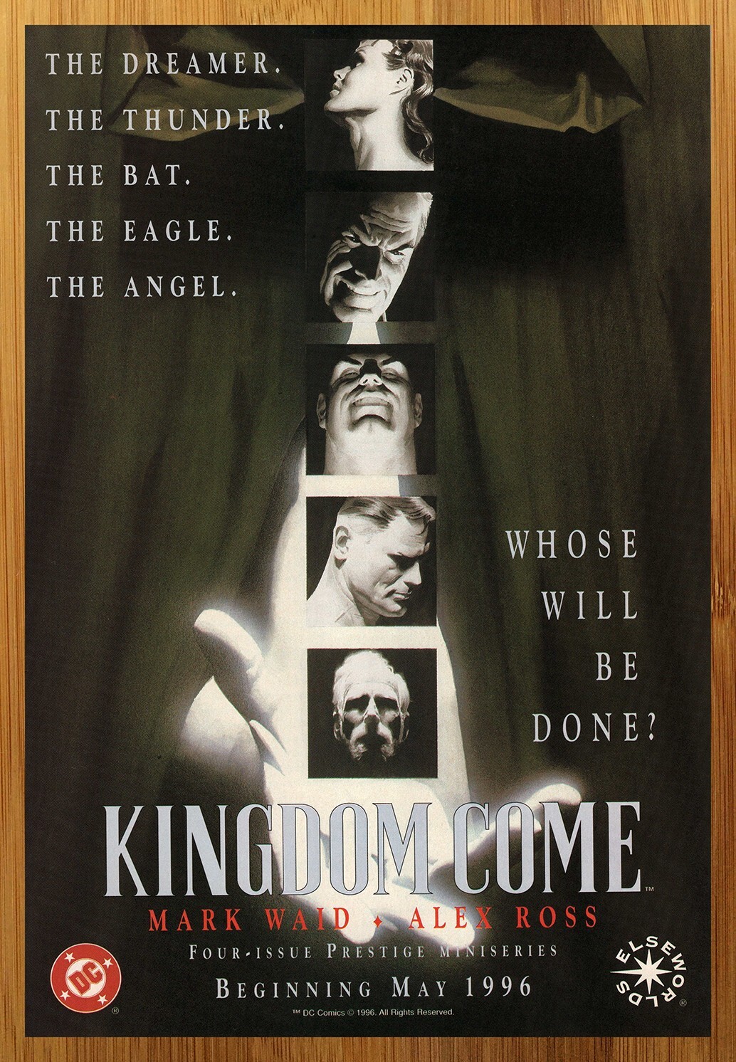 1996 Kingdom Come Print Ad/Poster DC Comics Alex Ross Superman Shazam Promo Art