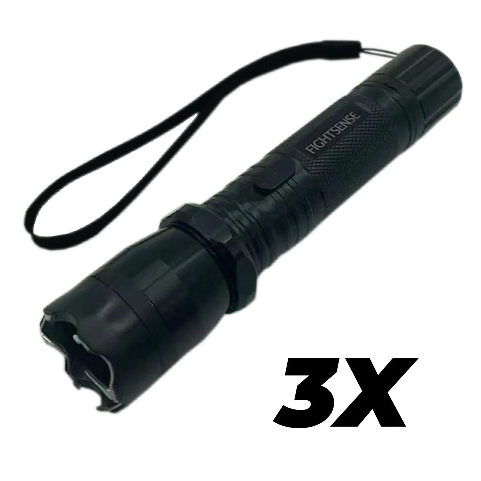 FIGHTSENSE (3PC) High-Power Aluminum LED Flashlight, 3-Mode Bright Light