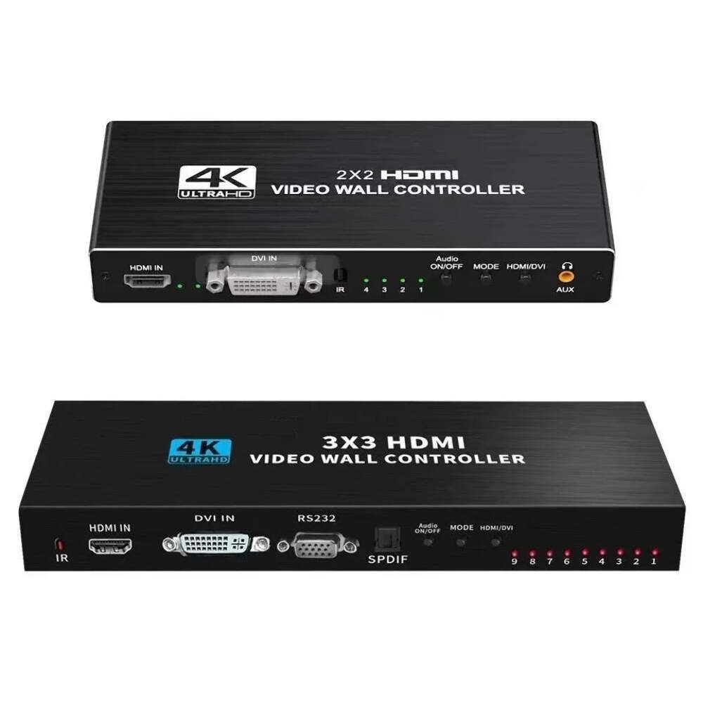 4K 3x3 Video Wall Controller 1x2 1x3 1x4 2x3 2X4 2X2 HDMI Video Wall Controller