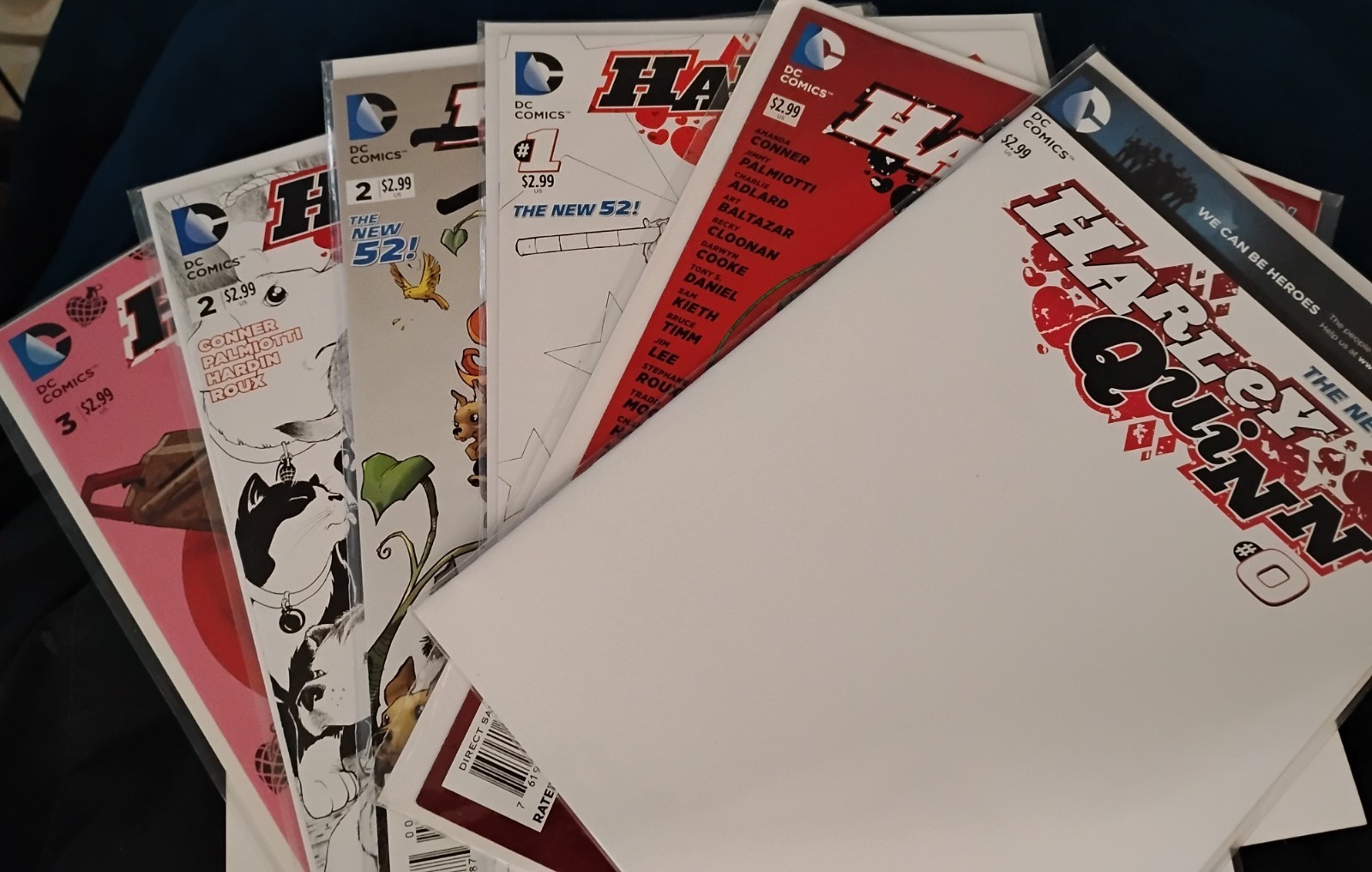 Harley Quinn DC New 52 NM+ Variant Covers Lot of 6 High End Scarce Comic Books