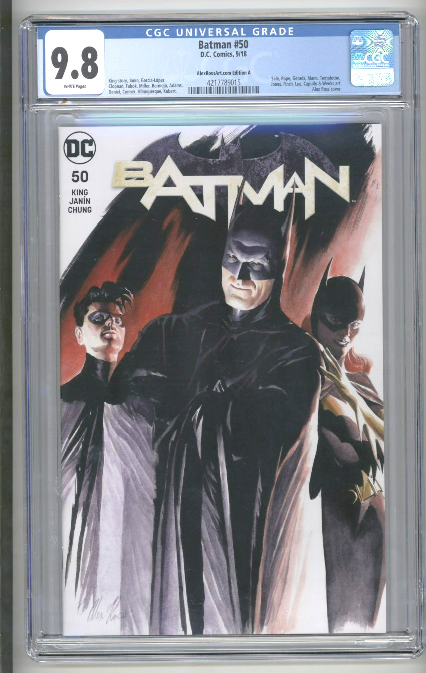 BATMAN #50 CGC 9.8 🦇 ALEX ROSS VARIANT COVER A 🦇 Key Issue 2018 DC Comics