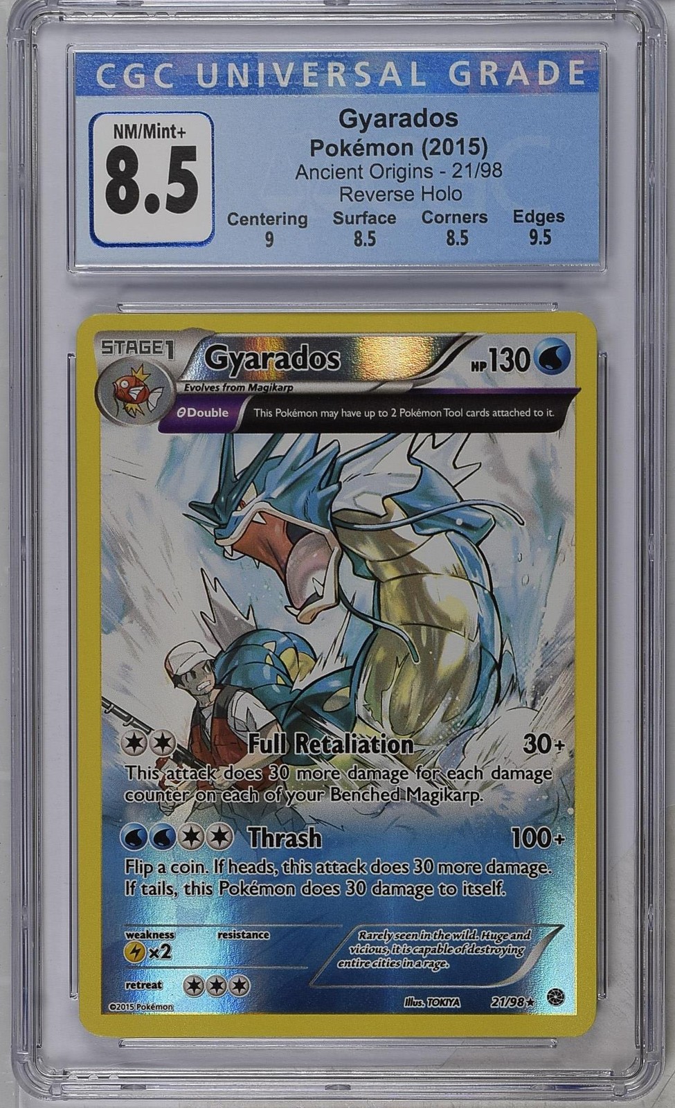 Gyarados 2015 Ancient Origins #21/98 Reverse Holo CGC 8.5