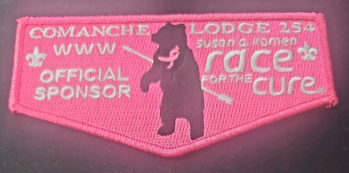 COMANCHE Lodge 254 CANCER Awareness Komen RACE FOR THE CURE PINK Border