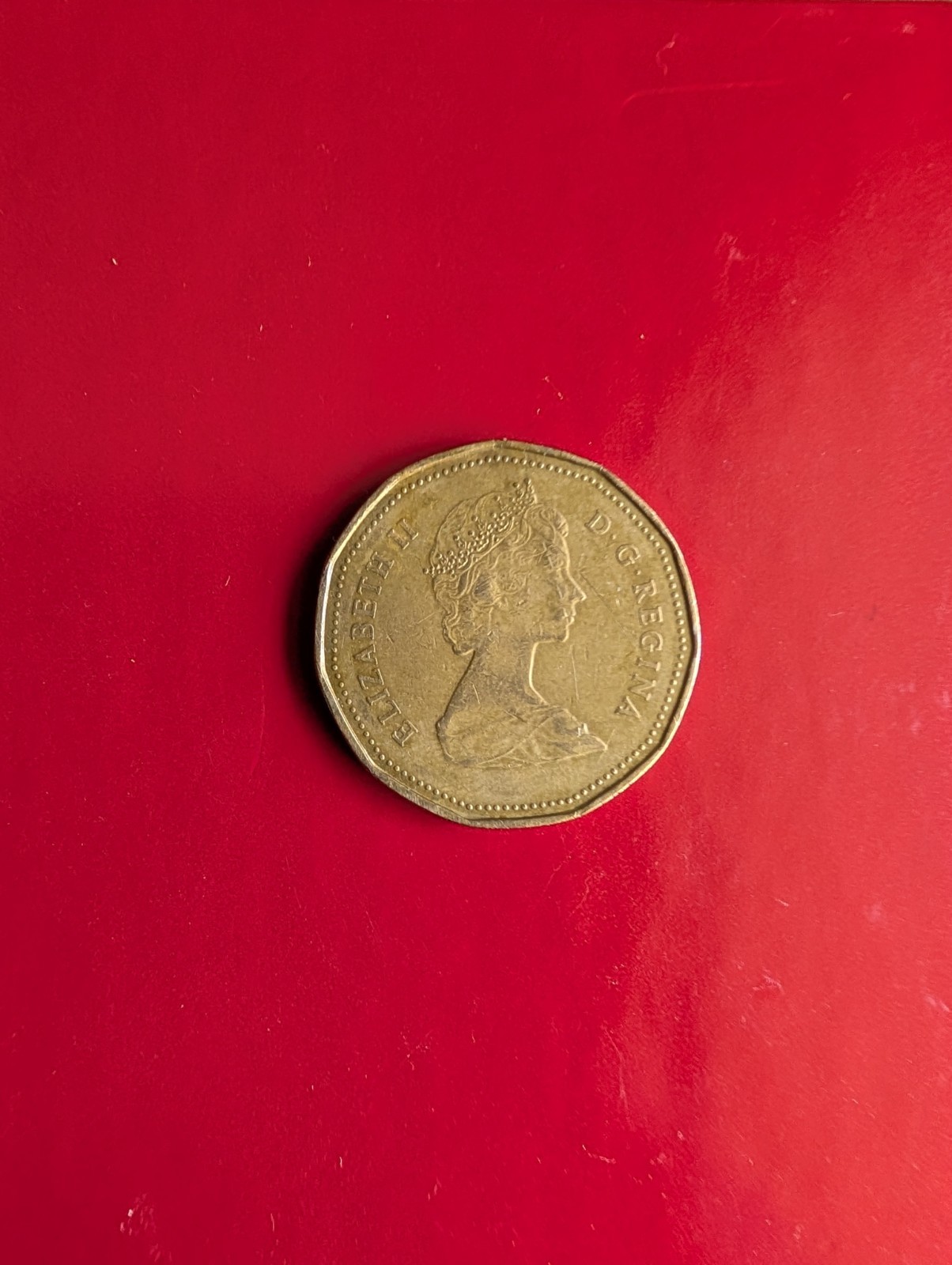 Rare 1987 Canadian Dollar Coin Condition Great Collectible Elizabeth II D.G