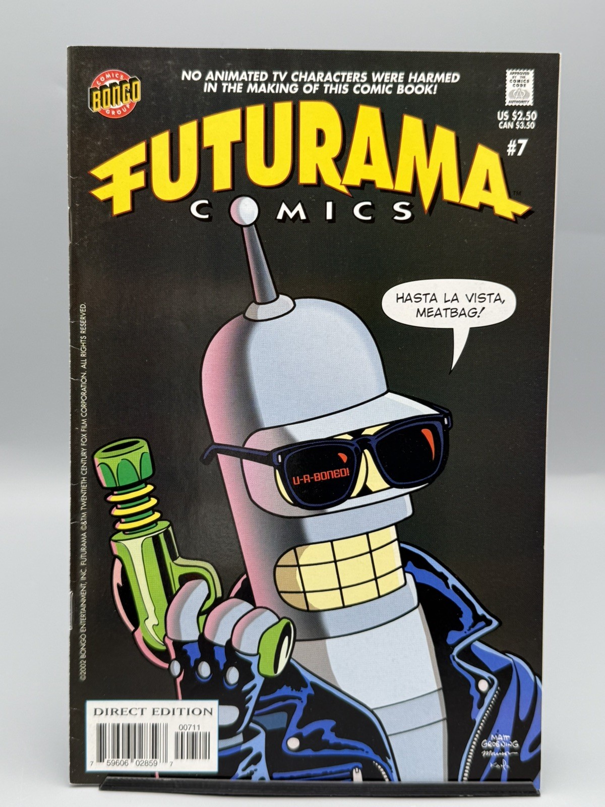 Futurama # 7 Terminator Homage Bender Fry Leela Bill Morrison Bongo Comics