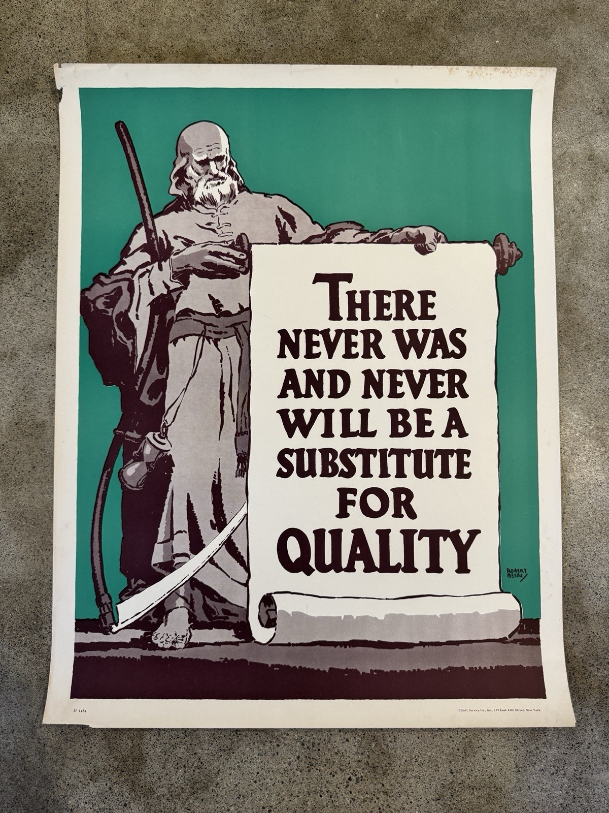 Vintage 1939 Robert Beebe Capitalism Propaganda Poster Elliott Service