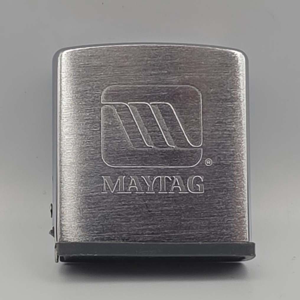 Vintage Zippo Maytag Measuring Tape 1.5” Square-Stainless/Chrome-Made In USA