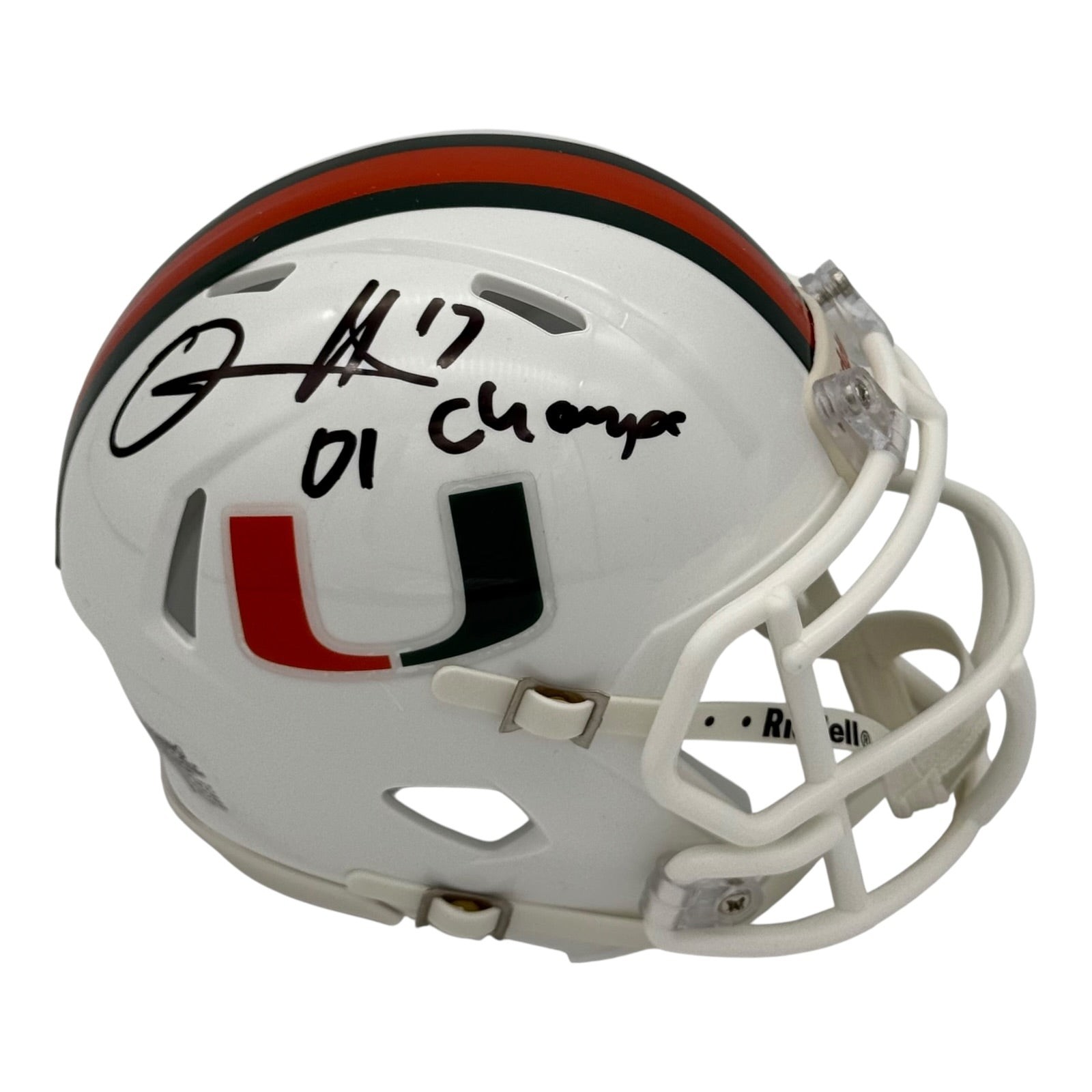 D.J. Williams Autographed Miami Hurricanes (Speed) Mini Helmet w/ \