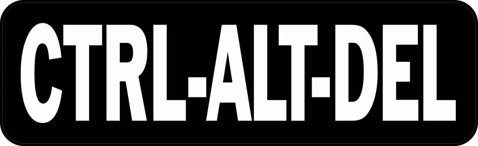 StickerTalk CTRL ALT DEL Vinyl Sticker, 10 inches x 3 inches