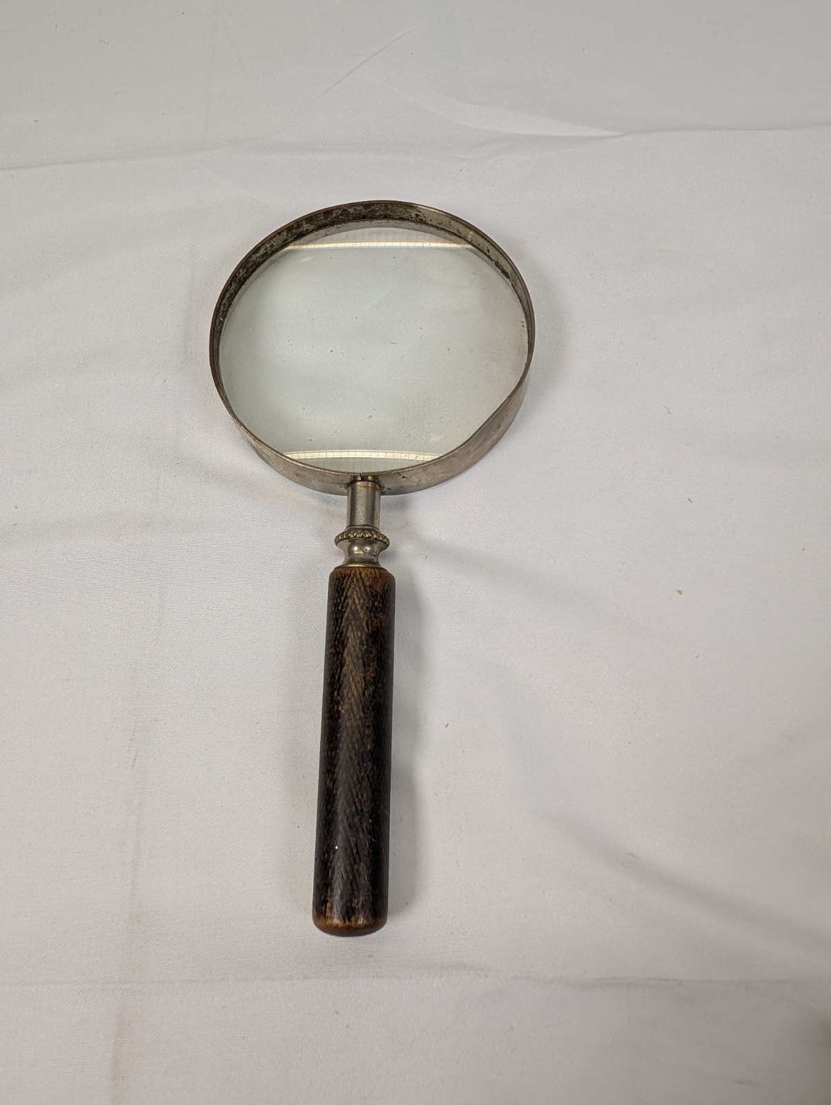 Antique Wooden Handle Magnifier Concave Lens