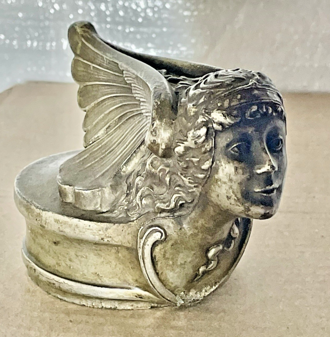 Antique 1926-1929  Buick Flying Goddess Radiator Cap Hood Ornament Nickel Plated
