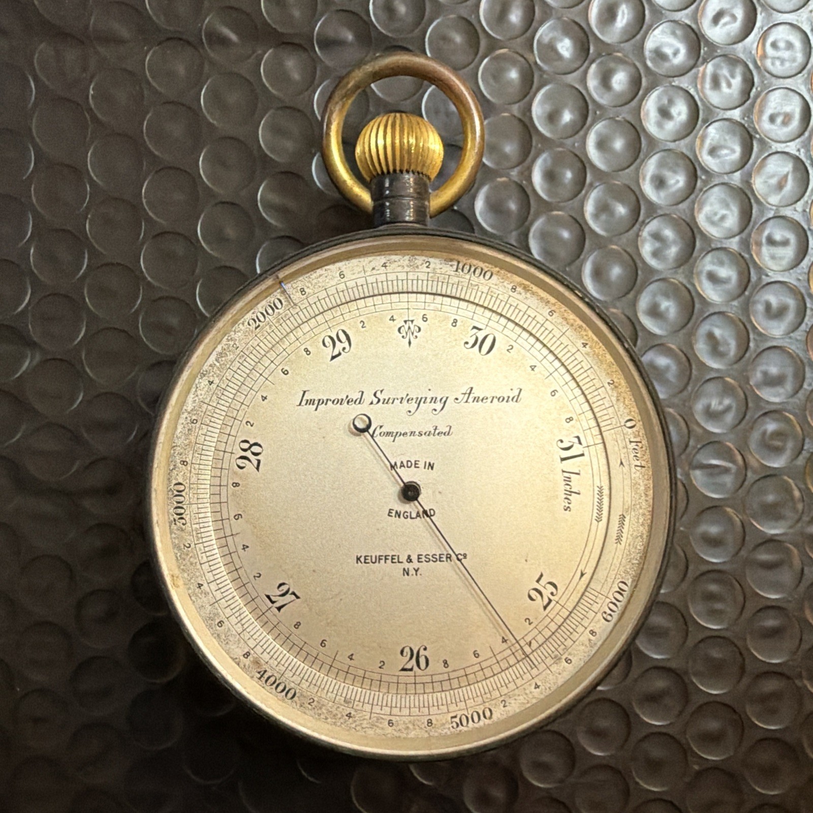 Vintage Keuffel & Esser (K&E) Improved Surveying Aneroid Barometer / Altimeter