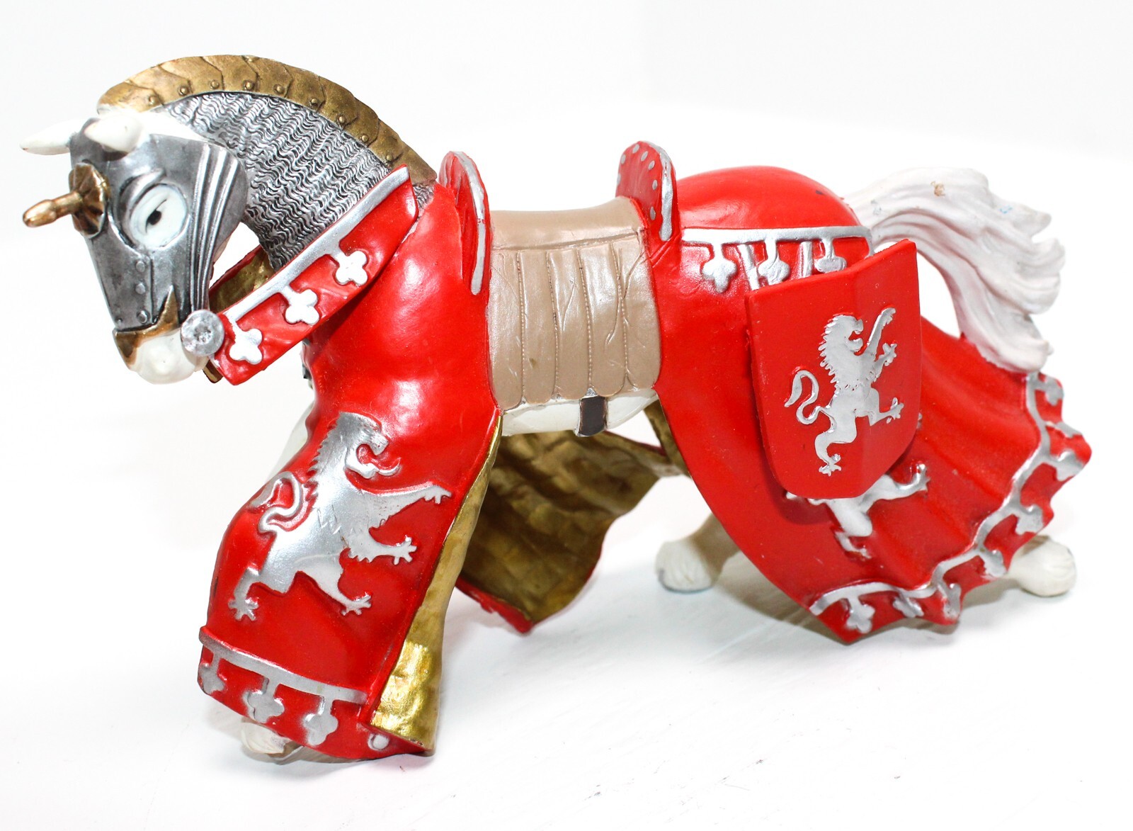 Papo 39772 Prince Richard in Red\'s Horse Toy Medieval Action Figure